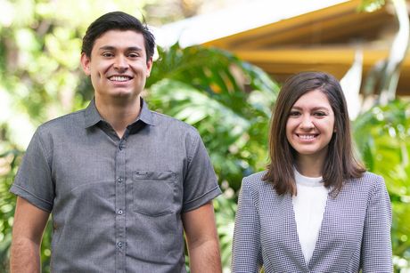 Rodrigo Pérez y Valeria Rodríguez, representantes del sector estudiantil ante el Consejo Universitario. (Foto: Andrea Jiménez)