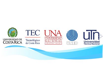 La imagen muestra el logo de las cinco universidades públicas: UCR, TEc, UNA, UNED y UTN.
