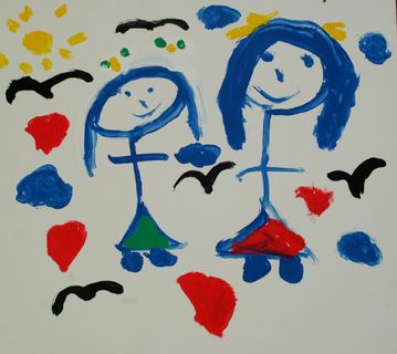 Dibujo: Derecho a tener amor de la artista Alexa Daniela Sanabria Bonilla. Foto: Luis Alvarado, ODI.